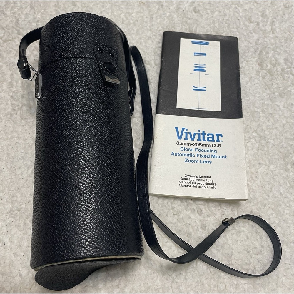 VIVITAR Tele-Zoom AUTO / Manual  LENS 85mm-205mm F3.8 With Case Untested